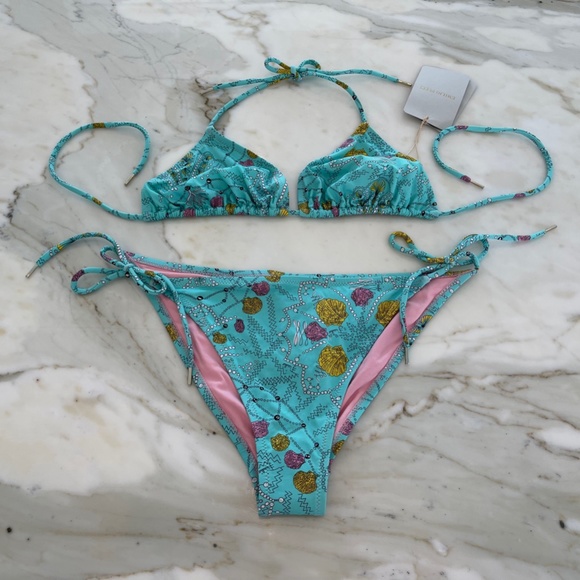 EMILIO PUCCI BLUE PRINT BIKINI SIZE US 10 / IT 44 NWTS! - Picture 8 of 15